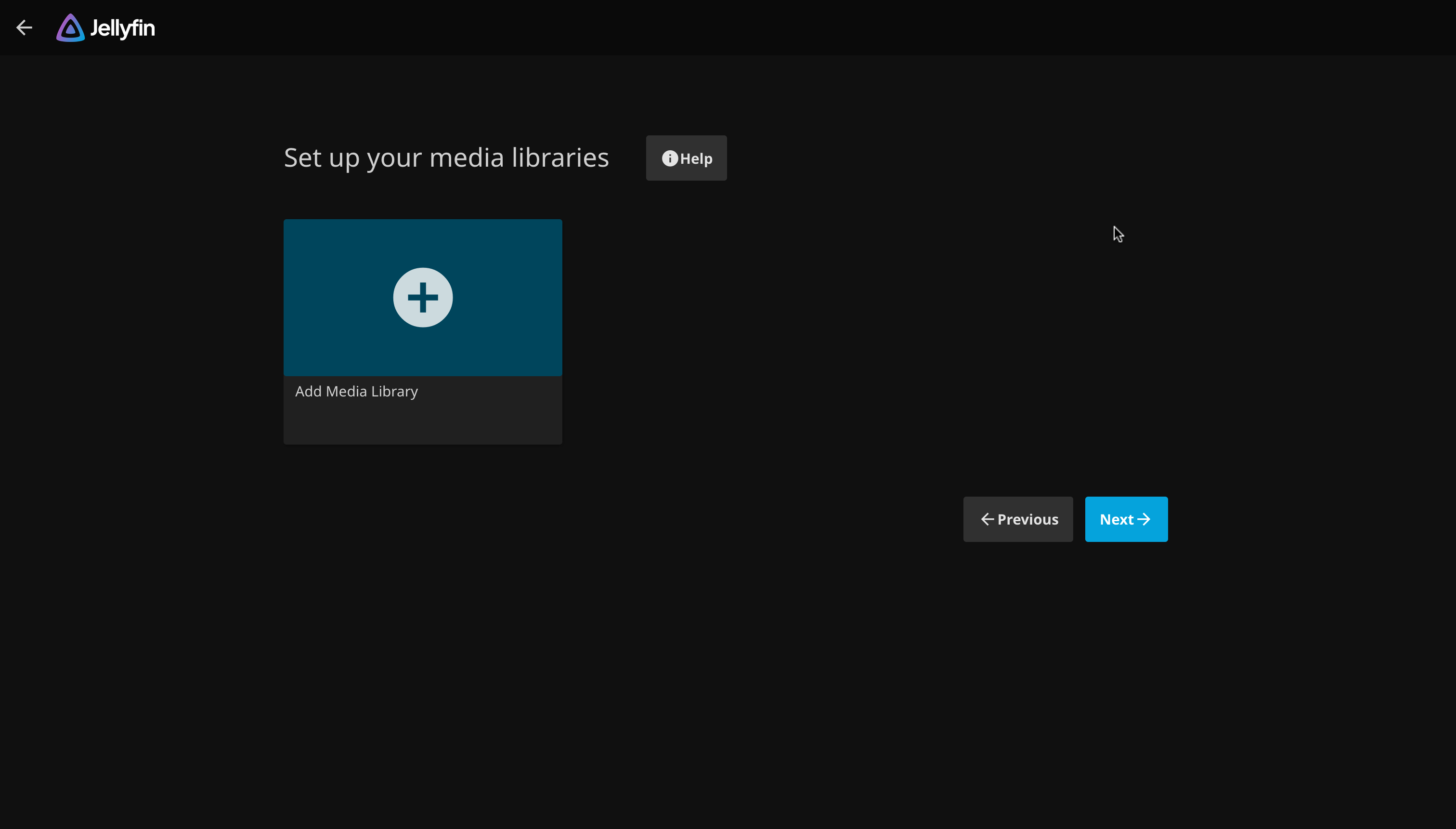 Setup Wizard Add Media Library Page